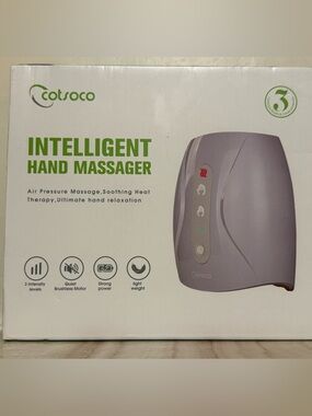 NWT COTSOCO INTELLIGENT HAND MASSAGER

AIR PRESSURE MASSAGE 

HEAT THERAPY 😍
